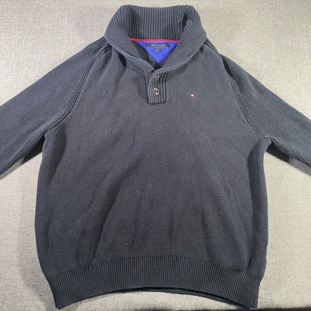 Tommy Hilfiger Mens XL‎ Shawl Collar Button Up Knit Sweater Pullover